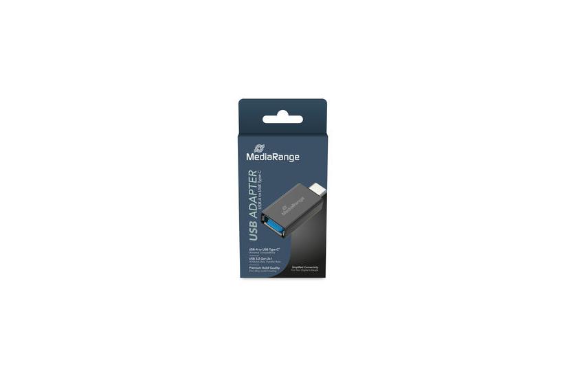 MediaRange Universaler USB-A auf USB-C Adapter   schwarz