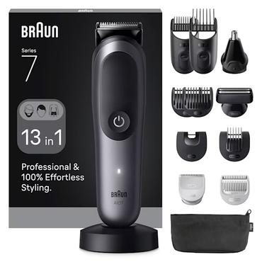 Braun AIO7560 skæg- og hårtrimmer Sort, Grå 14 Lithium-Ion (Li-Ion)
