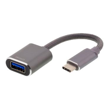 DELTACO - USB typ C-adapter - 24 pin USB-C till USB typ A - 11 cm