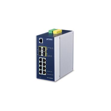 PLANET IGS-12040MT netværksswitch Administreret L2+ Gigabit Ethernet (10/100/1000) Blå, Hvid