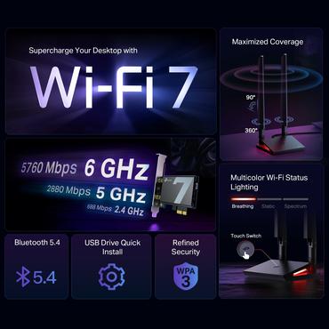 TP-Link Archer TBE550E Intern WLAN / Bluetooth 9300 Mbit/s