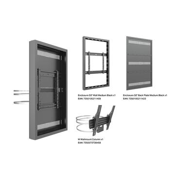 Multibrackets M Pro Series h&ouml;lje - f&ouml;r LCD-panel f&ouml;r digital skyltning - medium - svart, RAL 9005