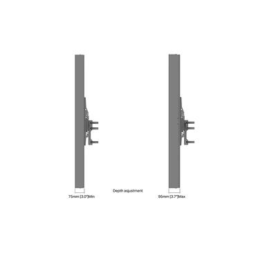 Multibrackets M Pro Series h&ouml;lje - f&ouml;r LCD-panel f&ouml;r digital skyltning - medium - svart, RAL 9005