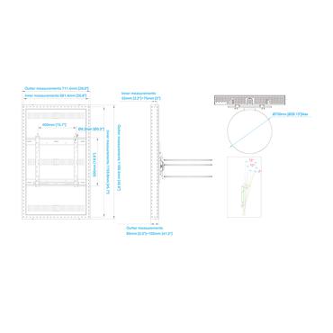 Multibrackets M Pro Series h&ouml;lje - f&ouml;r LCD-panel f&ouml;r digital skyltning - medium - svart, RAL 9005