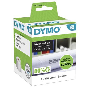 DYMO LabelWriter - adresseetiketter - 520 etikette(r) - 36 x 89 mm