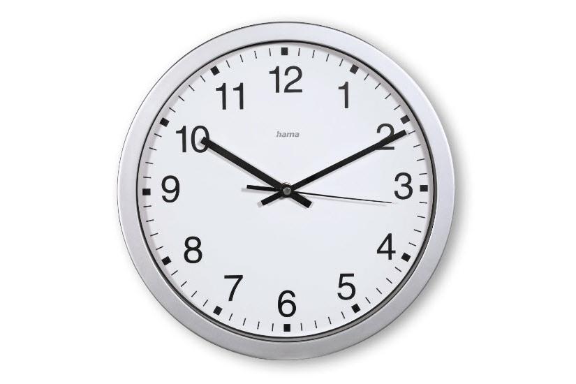 Hama Mallorca Kvartsur Rund Sølv, Hvid