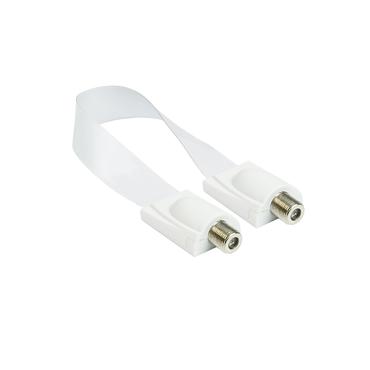 SAT Fensterdurchführung High-Quality, weiß, Gesamtlänge inkl. Stecker 32cm, flexible Länge 23cm, Good Connections (S-100032W)