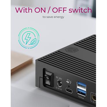 ICY BOX IB-DK2246AC - dockingstation - USB-C 3.2 Gen 2 / Thunderbolt 3 / Thunderbolt 4 - 2 x DP, 3 x HDMI - 1GbE