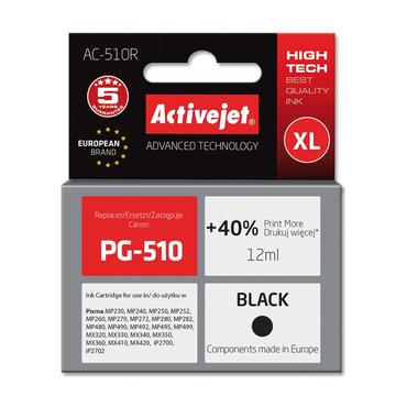 Activejet AC-510R Ink (erstatning for Canon PG-510; Premium; 12 ml; sort)
