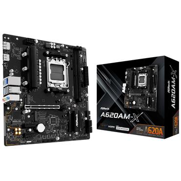 ASRock Moderkort - AMD A620A - AM5-sockel - micro ATX - DDR5-SDRAM