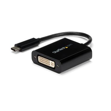 StarTech.com USB C to DVI Adapter - Black - 1920x1200 - USB Type C Video Converter for Your DVI D Display / Monitor / Projector (CDP2DVI) - video / USB adapter - 24 pin USB-C til DVI-I
