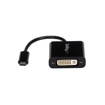 StarTech.com USB C to DVI Adapter - Black - 1920x1200 - USB Type C Video Converter for Your DVI D Display / Monitor / Projector (CDP2DVI) - video / USB adapter - 24 pin USB-C til DVI-I