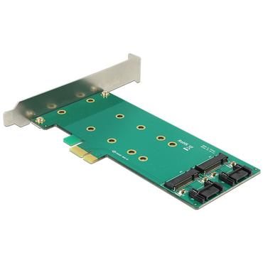 Delock PCI Express Card > 2 x internal M.2 - lagringskontrol - M.2 Card / SATA 6Gb/s - PCIe x1