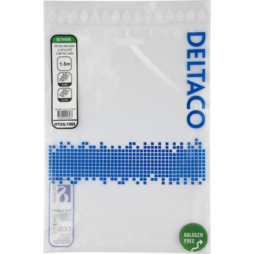 Deltaco OS2 Fiber cable, LC - LC, duplex, UPC/APC, 1,5m