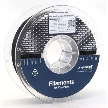 GEMBIRD High Speed PLA filament black 1.75 mm 1 kg