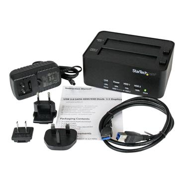 StarTech.com Dual Bay USB 3.0 Duplicator and Eraser Dock for 2.5" & 3.5" SATA SSD HDD