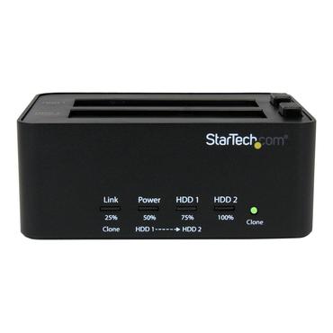StarTech.com Dual Bay USB 3.0 Duplicator and Eraser Dock for 2.5" & 3.5" SATA SSD HDD