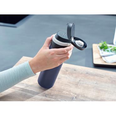 Leifheit 03275 rejsekrus 600 ml Sort, Blå Rustfrit stål