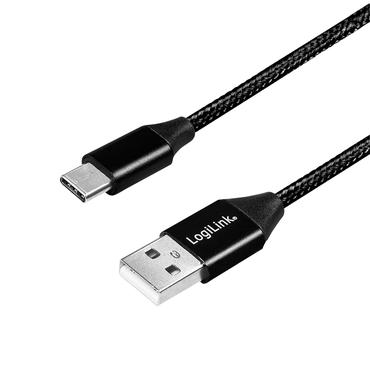 LogiLink CU0140 USB-kabel USB 2.0 1 m USB C USB A Sort