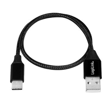 LogiLink CU0140 USB-kabel USB 2.0 1 m USB C USB A Sort