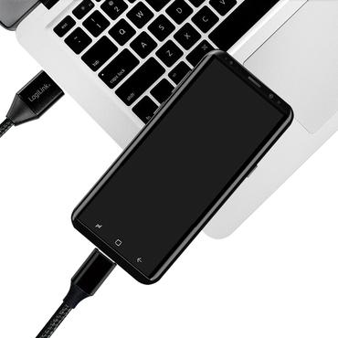 LogiLink CU0140 USB-kabel USB 2.0 1 m USB C USB A Sort