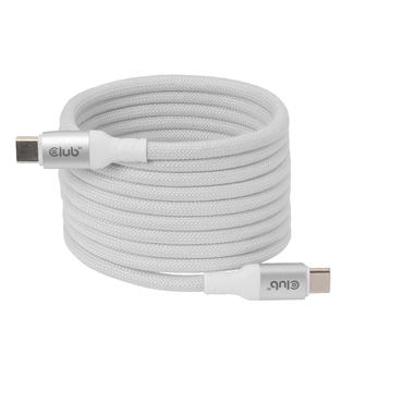 CLUB3D CLUB 3D USB-C Magnetic-Coil Cable White USB-kabel 2 m USB C Hvid