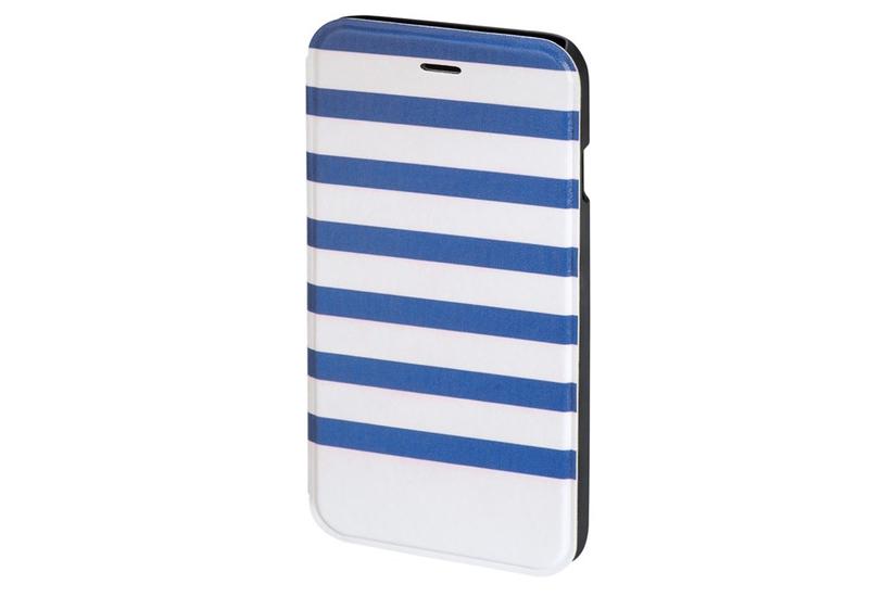 Hama Stripes mobiltelefon etui 11,9 cm (4.7") Folie Bl&aring;, Hvid