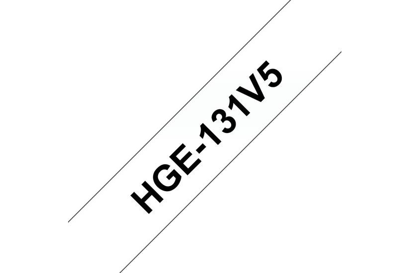 Brother HGE-131V5 - bandlaminat - 5 kassett(er) - Rulle (1,2 cm x 8 m)