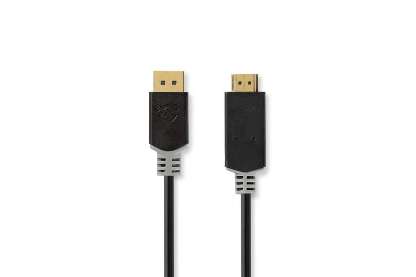 Nedis Videoadapterkabel DisplayPort / HDMI 1m Sort
