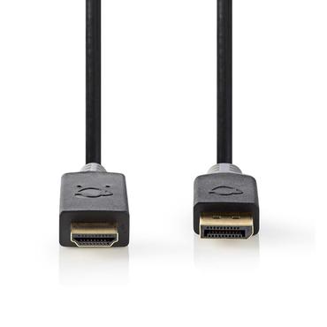 Nedis Videoadapterkabel DisplayPort / HDMI 1m Sort
