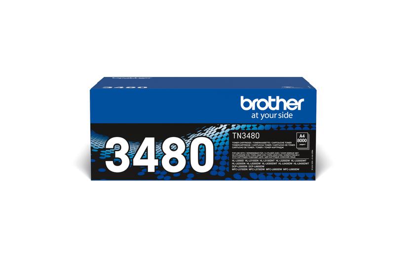 Brother TN3480 - Højtydende - sort - original - tonerpatron