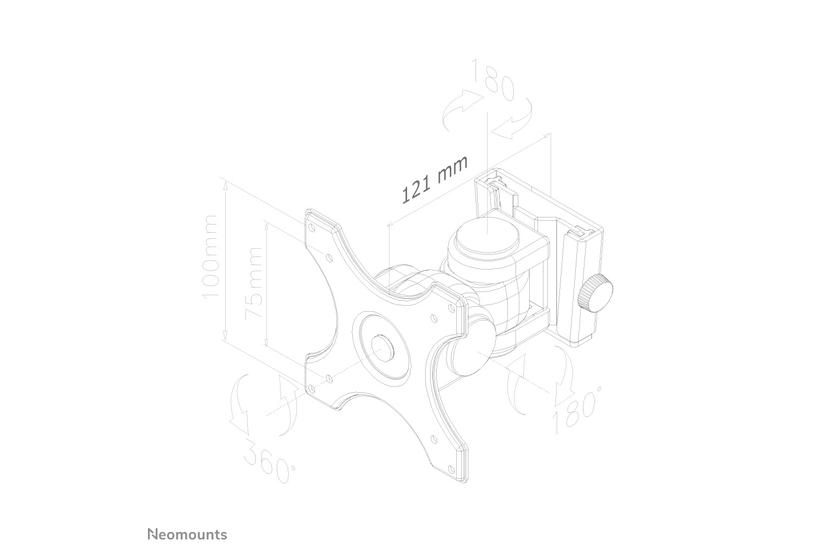 Neomounts FPMA-W250 f&auml;ste - fullst&auml;ndig r&ouml;relse - f&ouml;r LCD-display - svart