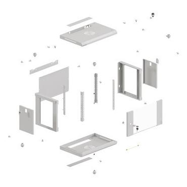 !Szafa wiszaca 19''4U    szarna     WF03-5304-10