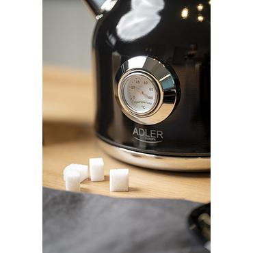 Adler AD 1346B elkedel 1,7 L 2200 W Sort, Metallic