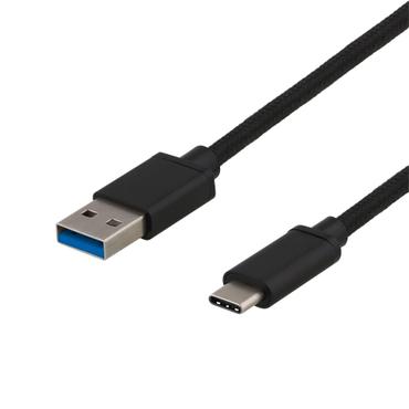 DELTACO - USB typ C-kabel - USB typ A till 24 pin USB-C - 50 cm