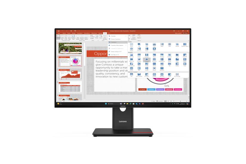 Lenovo ThinkVision T27-40 computersk&aelig;rm 68,6 cm (27") 1920 x 1080 pixel Fuld HD LED Sort
