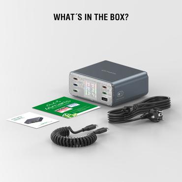 4smarts 540360 oplader til mobil enhed Universel Grå Vekselstrøm Hurtig opladning Indendørs