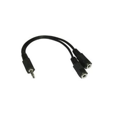 Minijack y-kabel, 0,20m,