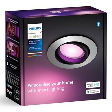 White & Color Ambiance Centura Einbauspot (silber, rund)