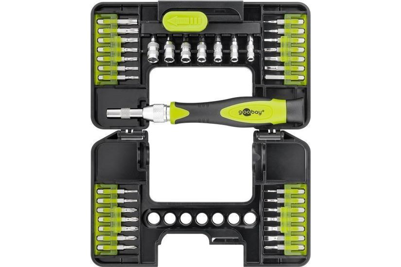 goobay - precision screwdriver with bit and socket set - 37 delar