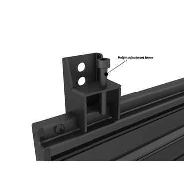 Multibrackets PRO Series M Wallmount Pro MBW2U Fixed 200 - konsol - för 2 LCD-bildskärmar - svart