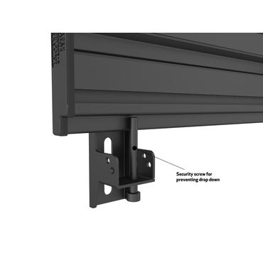 Multibrackets PRO Series M Wallmount Pro MBW2U Fixed 200 - konsol - för 2 LCD-bildskärmar - svart