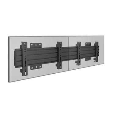 Multibrackets PRO Series M Wallmount Pro MBW2U Fixed 200 - konsol - för 2 LCD-bildskärmar - svart
