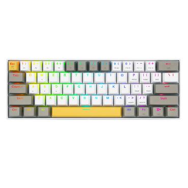 REDRAGON K530-YL&WT&GY-RGB-PRO Draconic Pro tastatur USB + RF Wireless + Bluetooth Hvid, Grå, Gul