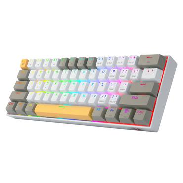 REDRAGON K530-YL&WT&GY-RGB-PRO Draconic Pro tastatur USB + RF Wireless + Bluetooth Hvid, Grå, Gul