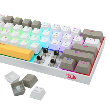 REDRAGON K530-YL&WT&GY-RGB-PRO Draconic Pro tastatur USB + RF Wireless + Bluetooth Hvid, Grå, Gul