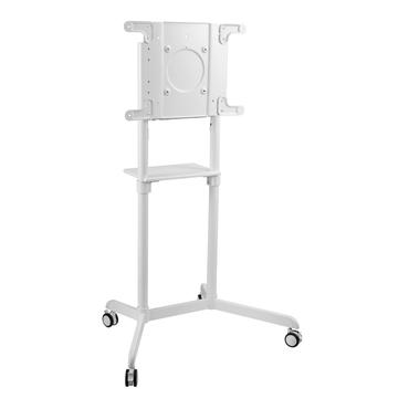 VivoLink Mobile stand - vogn med hjul - Anti-Theft - for LCD-tv/kurvet LCD-tv - hvid
