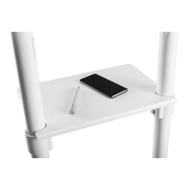 VivoLink Mobile stand - vogn med hjul - Anti-Theft - for LCD-tv/kurvet LCD-tv - hvid