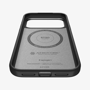 Spigen Enzo Aramid T (MagFit) mobiltelefon etui 16 cm (6.3") Cover Sort