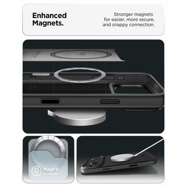 Spigen Enzo Aramid T (MagFit) mobiltelefon etui 16 cm (6.3") Cover Sort